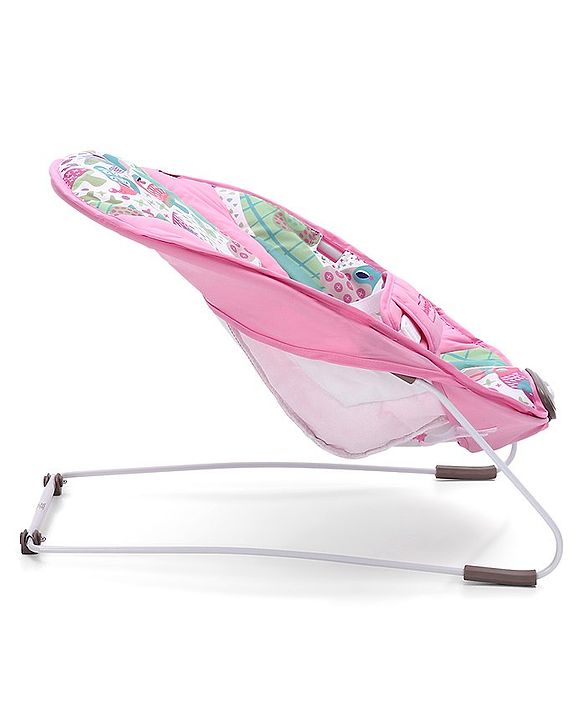 Babyhug Light Weight Comfy Bouncer With Music & Calming Vibrations Jungle Print - Pink (Without Toys)