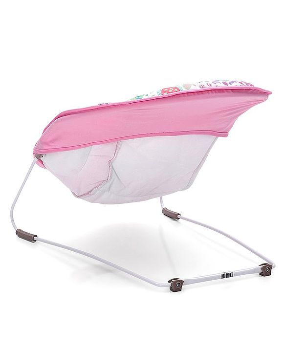 Babyhug Light Weight Comfy Bouncer With Music & Calming Vibrations Jungle Print - Pink (Without Toys)