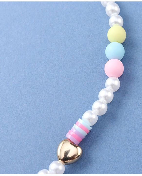 Babyhug Beaded Necklace with Heart Applique - Multicolor