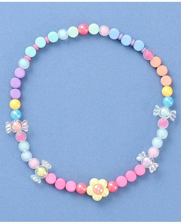 Babyhug Beaded Necklace with Floral Applique - Multicolor