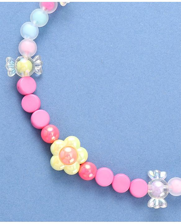 Babyhug Beaded Necklace with Floral Applique - Multicolor