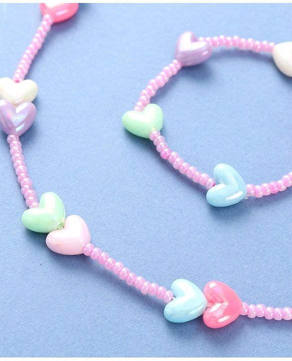 Pine Kids Jewellery Set with Heart Applique - Multicolor
