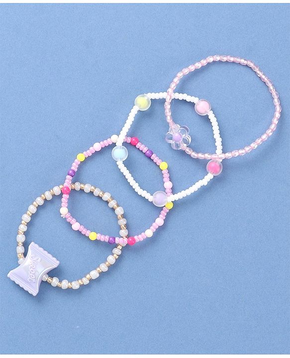 Babyhug Beaded Bracelets & Bangles Pack of 4 - Multicolor