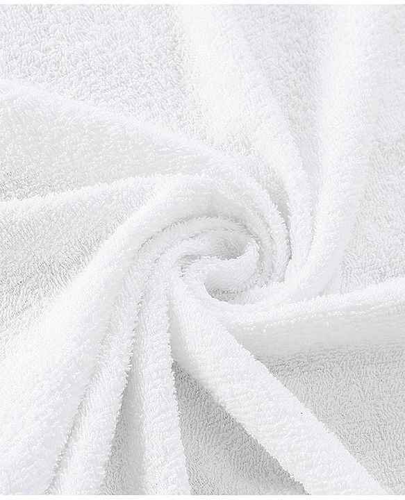 Babyhug Cotton Woven Bath Towel with Panda Print L 76.2 x B 76.2  cm - White