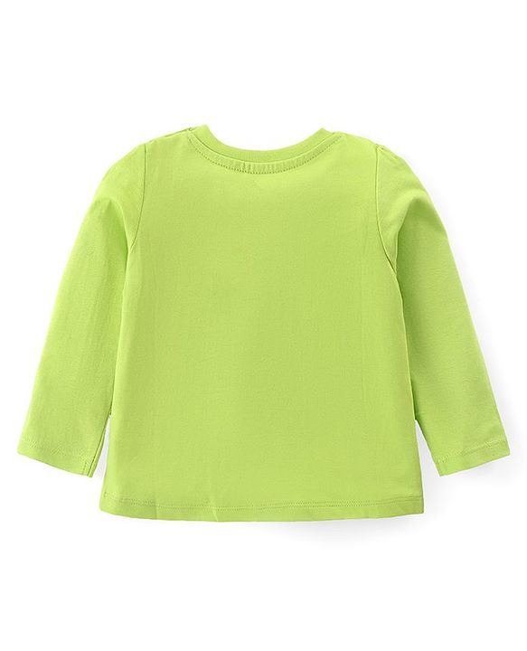 Babyhug Cotton Knit Full Sleeves Night Suit With Smiley Emoticons Print - Green