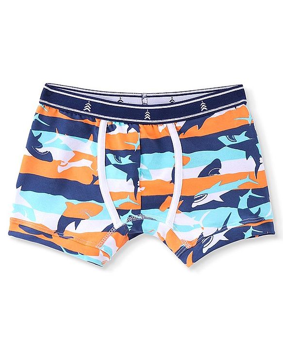 Pine Kids Cotton Spandex Knit Printed Trunks Pack of 3 (Colour May Vary)