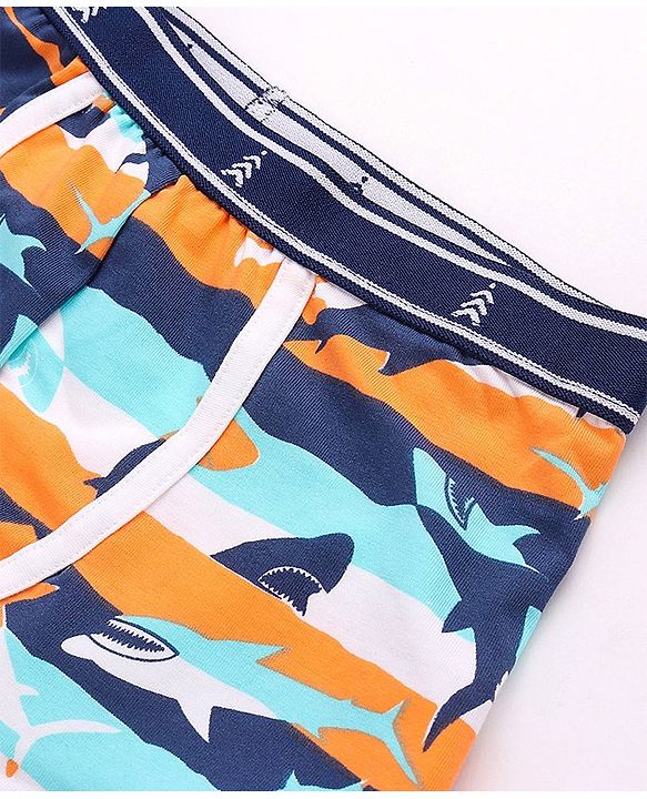 Pine Kids Cotton Spandex Knit Printed Trunks Pack of 3 (Colour May Vary)