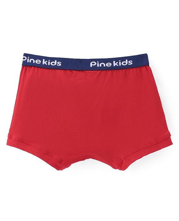 Pine Kids Cotton Spandex Knit Solid Colour Briefs Pack of 3 - ( Colour May Vary )