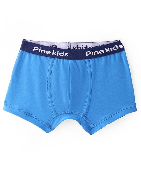 Pine Kids Cotton Spandex Knit Solid Colour Trunks Pack of 3  (Colour May Vary)