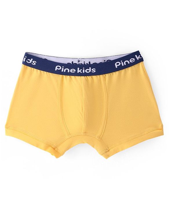 Pine Kids Cotton Spandex Knit Solid Colour Trunks Pack of 3  (Colour May Vary)