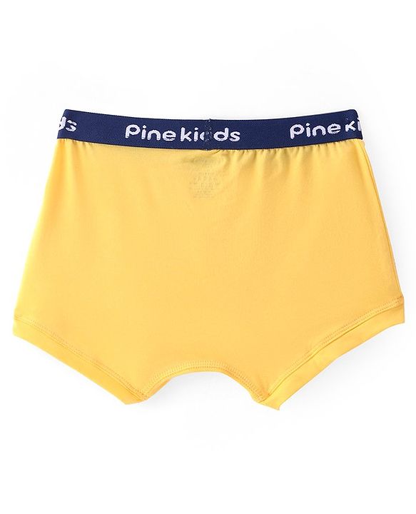Pine Kids Cotton Spandex Knit Solid Colour Trunks Pack of 3  (Colour May Vary)