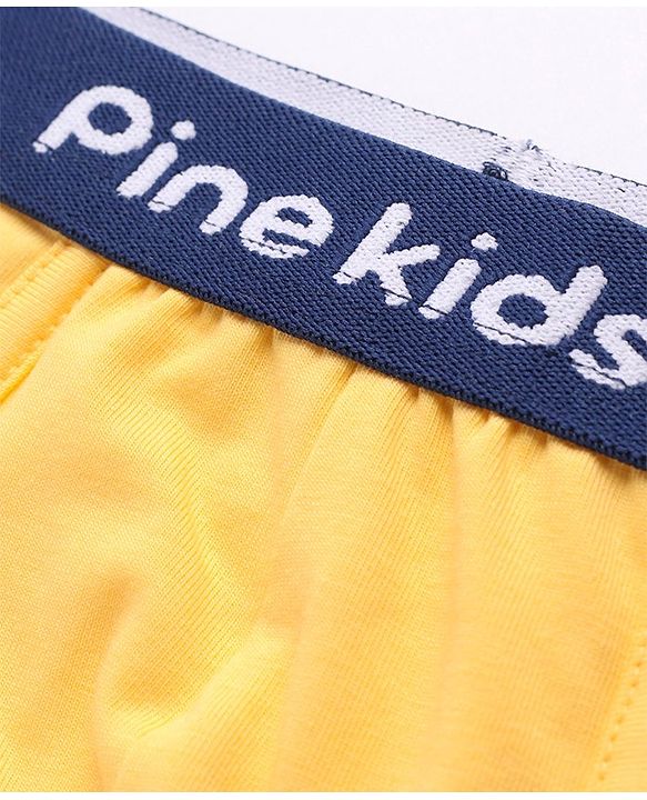 Pine Kids Cotton Spandex Knit Solid Colour Trunks Pack of 3  (Colour May Vary)