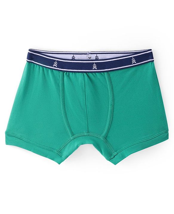 Pine Kids Cotton Spandex Knit Solid Colour Trunks Pack of 3  (Colour May Vary)