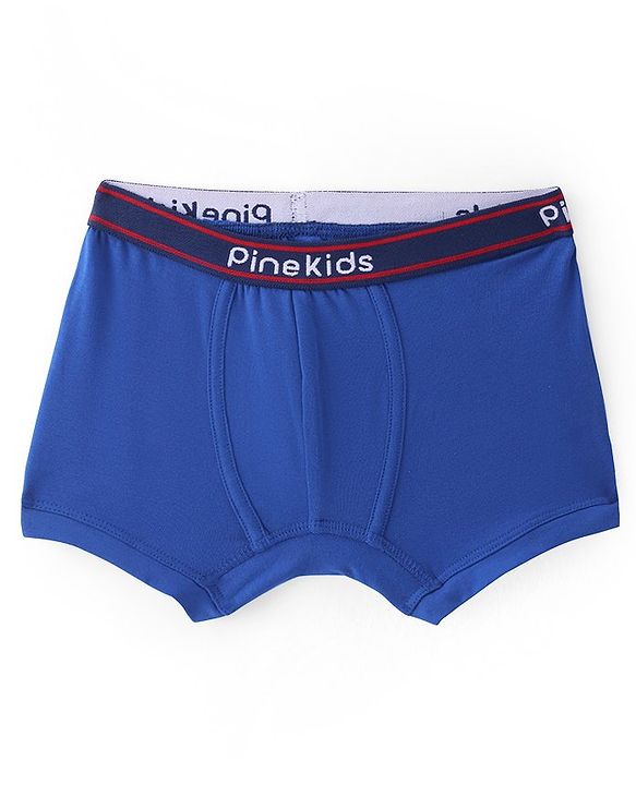 Pine Kids Cotton Spandex Knit Solid Colour Trunks Pack of 3  (Colour May Vary)