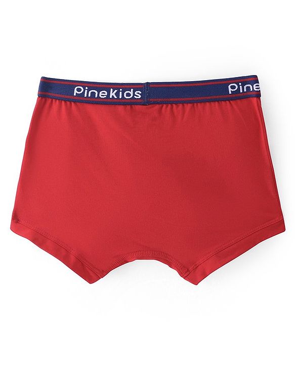 Pine Kids Cotton Spandex Knit Solid Colour Trunks Pack of 3  (Colour May Vary)