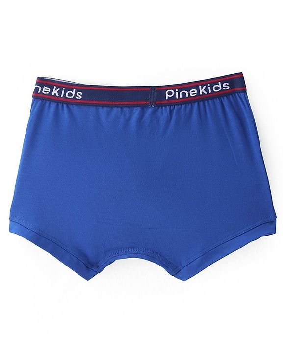 Pine Kids Cotton Spandex Knit Solid Colour Trunks Pack of 3  (Colour May Vary)