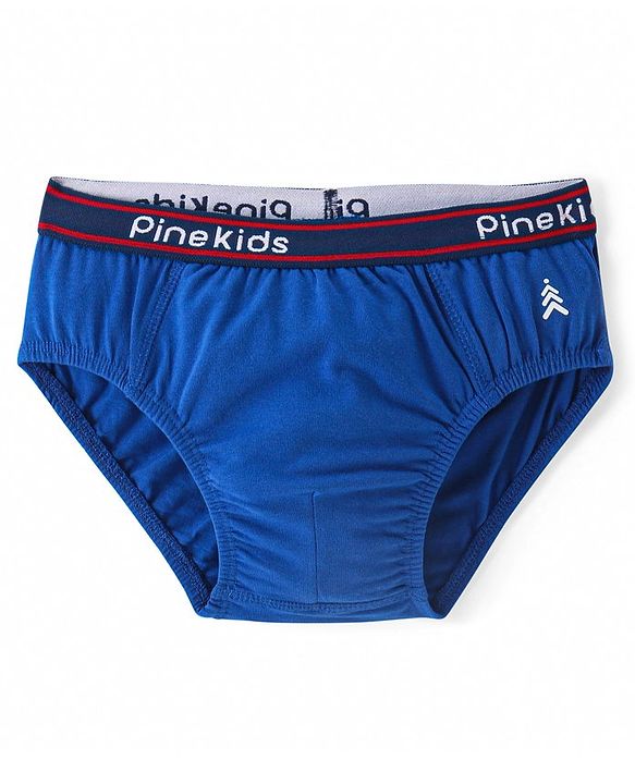 Pine Kids Cotton Spandex Knit Briefs With Stripes & Dino Print Pack of 3 (Color & Print May Vary)