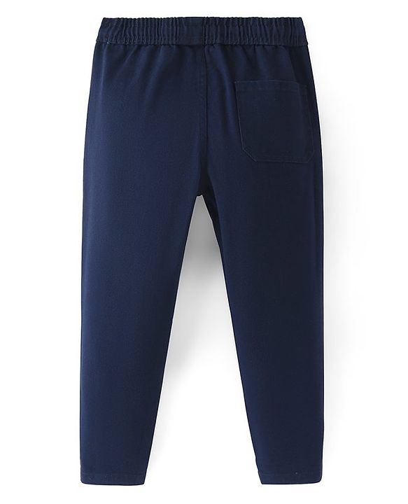 Pine Kids Denim Full Length Solid Colour Trousers - Navy Blue