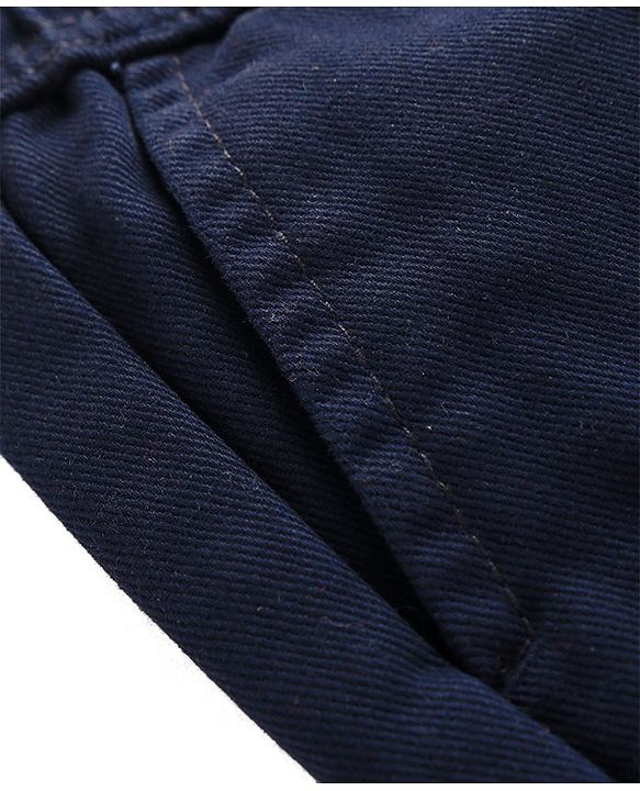 Pine Kids Denim Full Length Solid Colour Trousers - Navy Blue