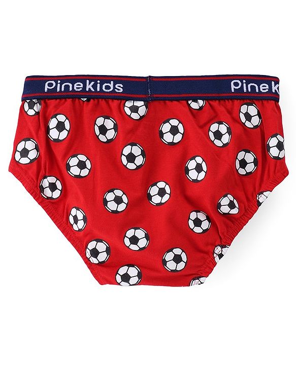 Pine Kids Cotton Lycra Knit Briefs Pack of 3 (Color & Print May Vary)