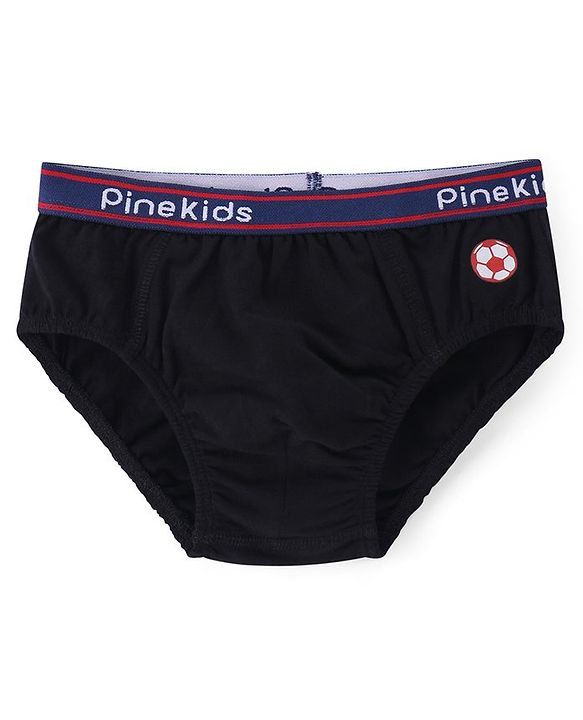 Pine Kids Cotton Lycra Knit Briefs Pack of 3 (Color & Print May Vary)