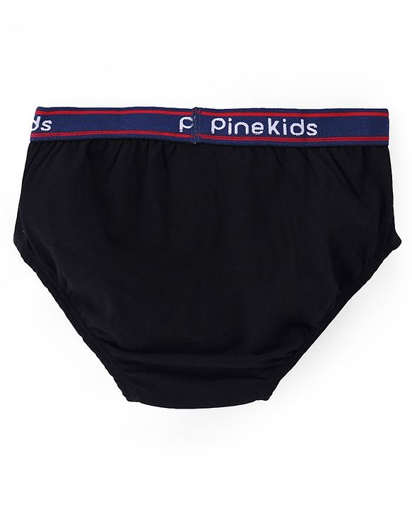 Pine Kids Cotton Lycra Knit Briefs Pack of 3 (Color & Print May Vary)