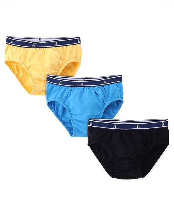 Pine Kids Cotton Lycra Knit Briefs Pack of 3 (Color & Print May Vary)