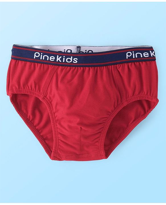 Pine Kids Cotton Lycra Knit Briefs Pack of 3 (Color & Print May Vary)