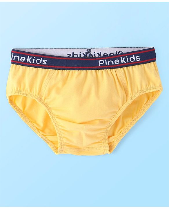 Pine Kids Cotton Lycra Knit Briefs Pack of 3 (Color & Print May Vary)