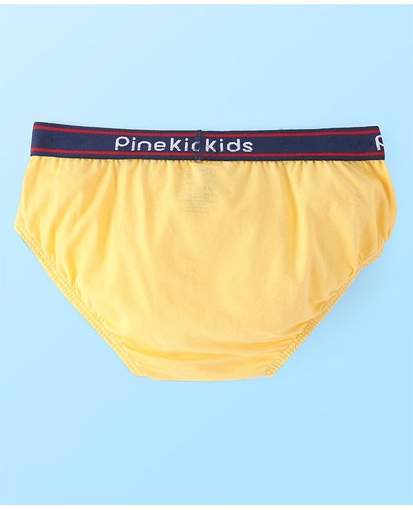 Pine Kids Cotton Lycra Knit Briefs Pack of 3 (Color & Print May Vary)