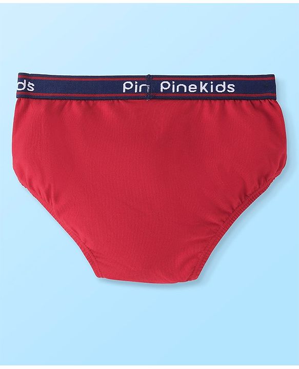 Pine Kids Cotton Lycra Knit Briefs Pack of 3 (Color & Print May Vary)
