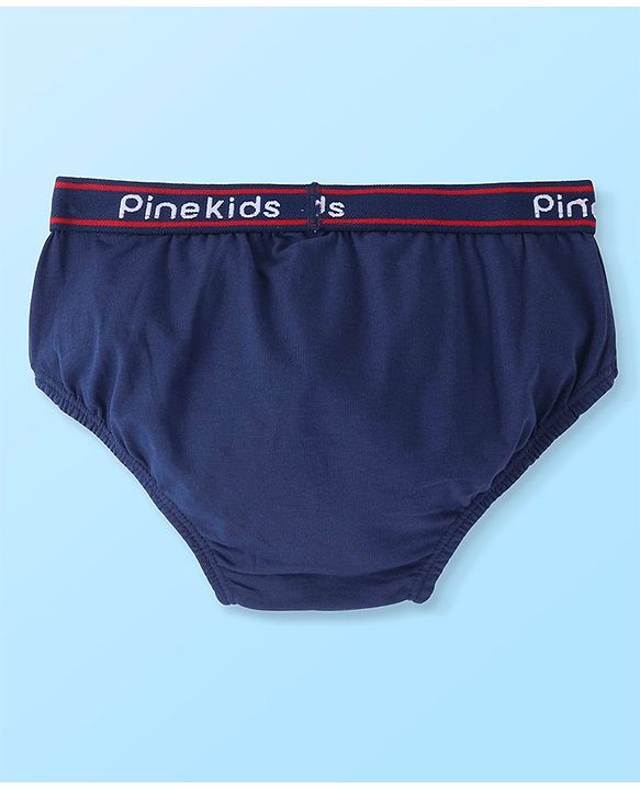 Pine Kids Cotton Lycra Knit Briefs Pack of 3 (Color & Print May Vary)