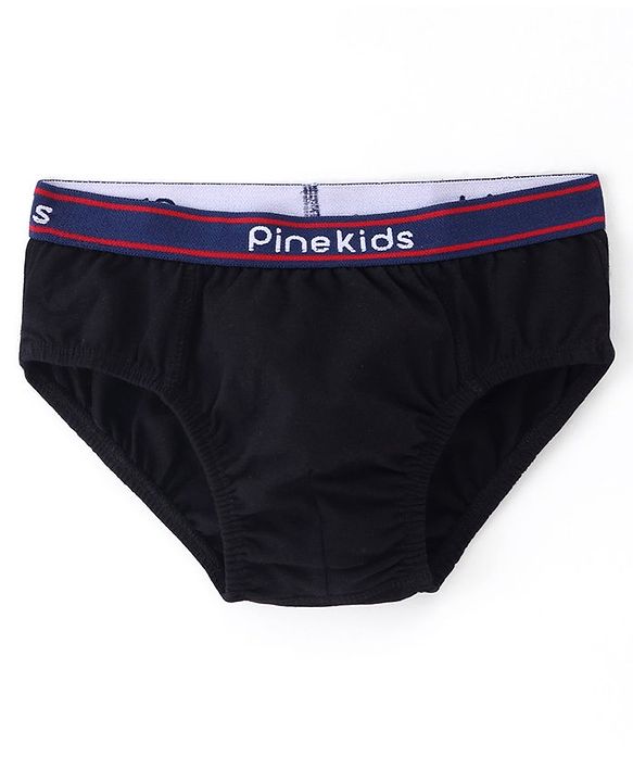 Pine Kids Cotton Spandex Knit Solid Color Briefs Pack of 3 (Color May Vary)