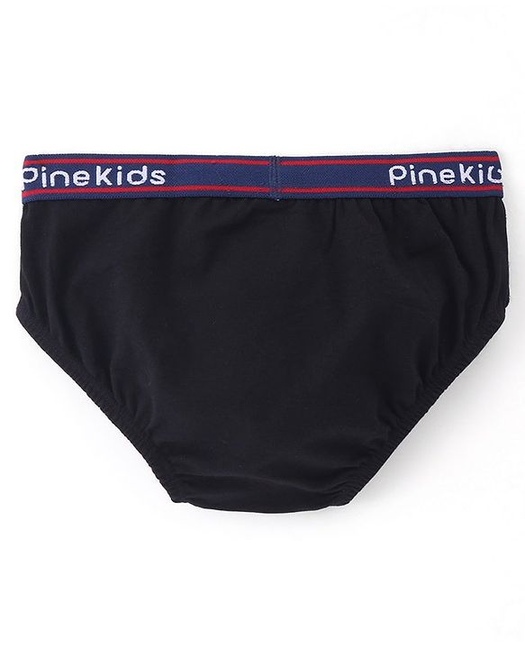 Pine Kids Cotton Spandex Knit Solid Color Briefs Pack of 3 (Color May Vary)