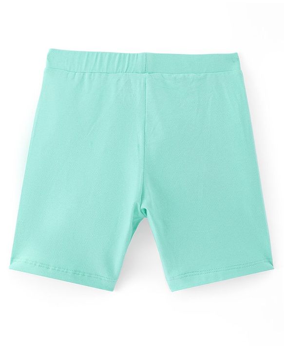 Pine Kids Cotton Lycra Knit Knee Length Solid Color Cycling Shorts Pack Of 3 (Colour May Vary)