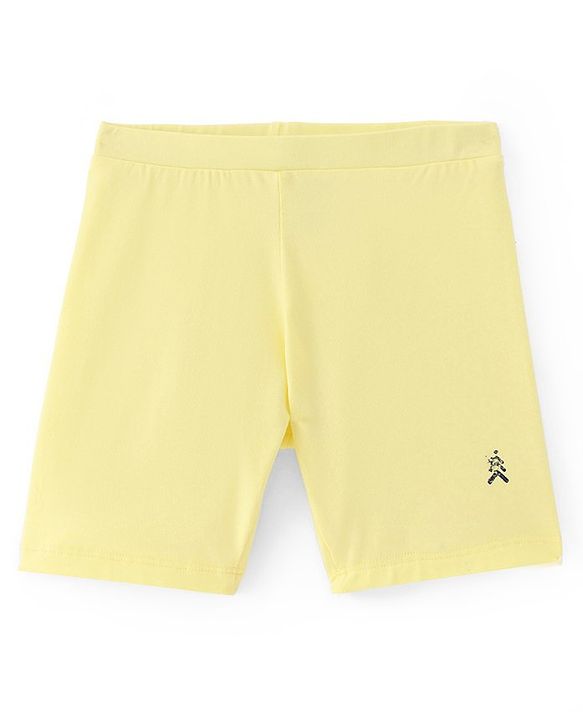 Pine Kids Cotton Lycra Knit Knee Length Solid Color Cycling Shorts Pack Of 3 (Colour May Vary)