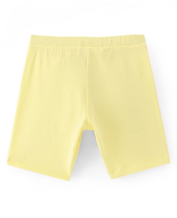 Pine Kids Cotton Lycra Knit Knee Length Solid Color Cycling Shorts Pack Of 3 (Colour May Vary)