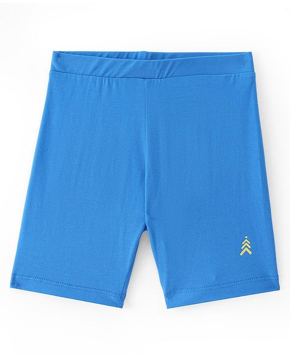 Pine Kids Cotton Lycra Knit Knee Length Solid Color Cycling Shorts Pack Of 3 (Colour May Vary)