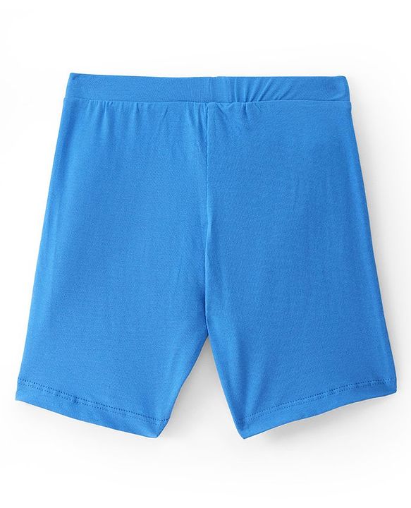 Pine Kids Cotton Lycra Knit Knee Length Solid Color Cycling Shorts Pack Of 3 (Colour May Vary)