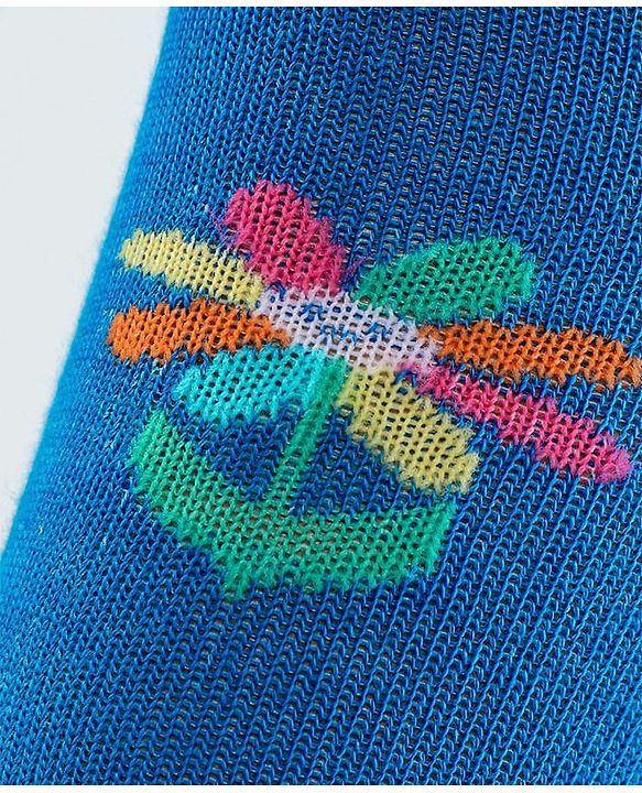 Cutewalk by Babyhug Ani-Bacterial Footed Tights  Floral Design - Blue