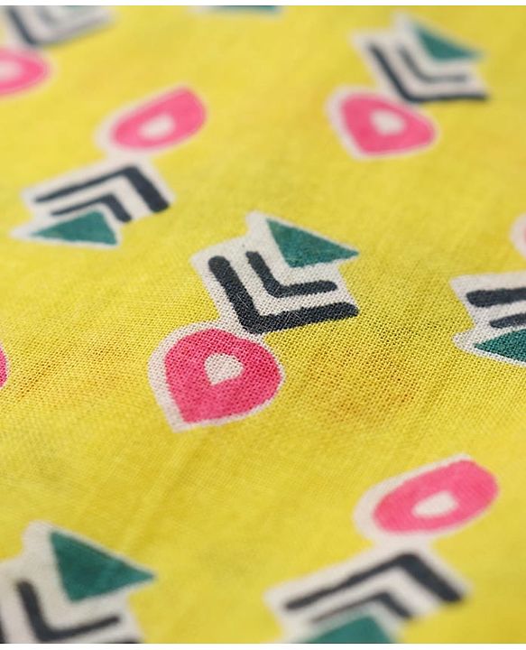 Pine Kids Cotton Woven Full Sleeves Printed Kurta - Yellow