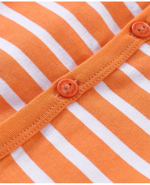 Babyhug 100% Cotton Knit Half Sleeves Striped & Printed Set Of Vests Pack Of 3 - Multicolor