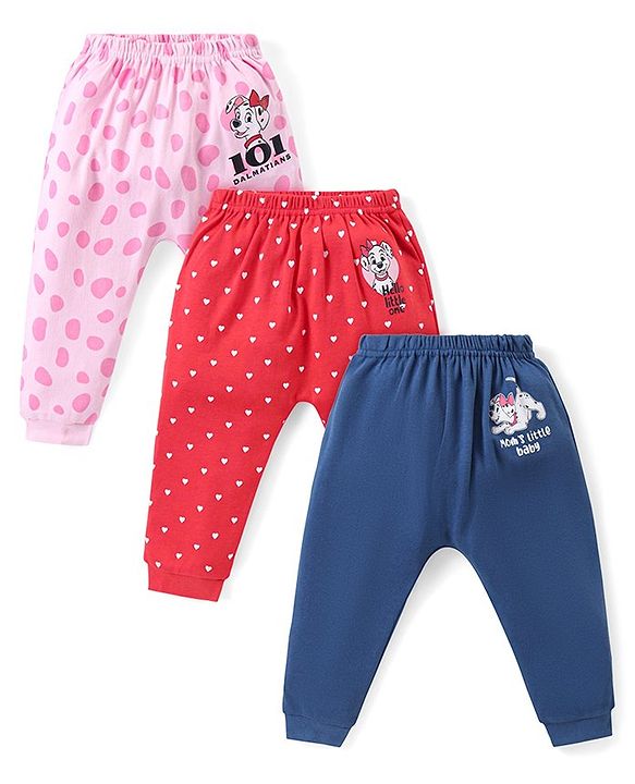 Babyhug Disney Interlock Knit Diaper Leggings with Stripes & The Lion King Graphics Pack of 3- Yellow White & Blue main image 0