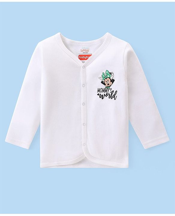 Babyhug Disney Interlock Knit Full Sleeves Jhablas With Minnie Mouse Graphics Pack of 3 - White