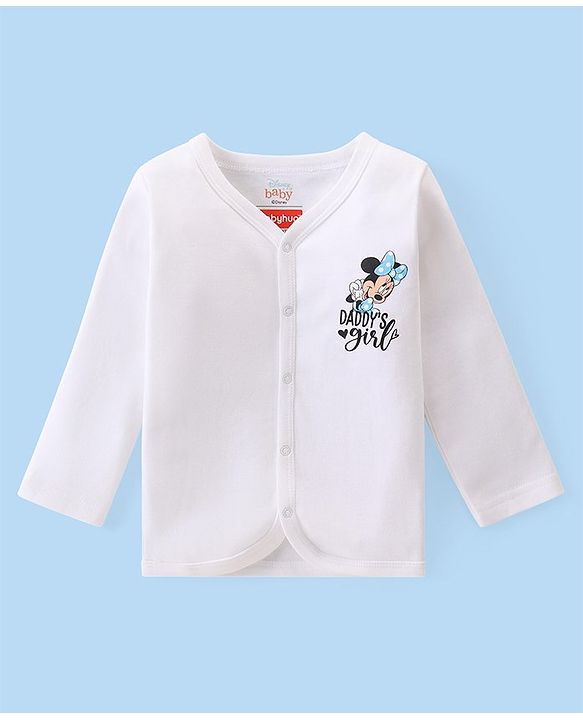 Babyhug Disney Interlock Knit Full Sleeves Jhablas With Minnie Mouse Graphics Pack of 3 - White