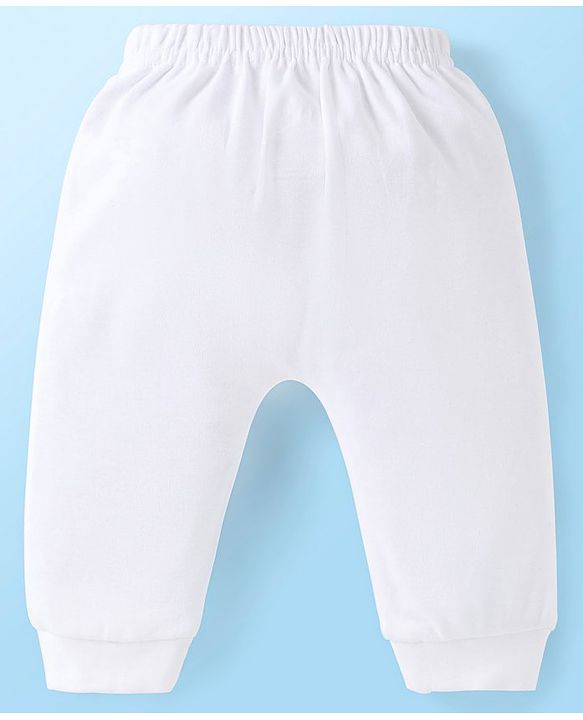 Babyhug Disney Interlock Knit Full Length Diaper Leggings with Minnie Mouse Graphics Pack of 3 - White