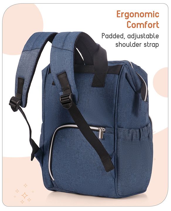 Babyhug Multipurpose Diaper Backpack -Denim Blue