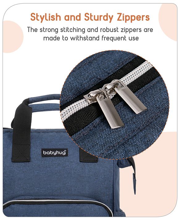 Babyhug Multipurpose Diaper Backpack -Denim Blue