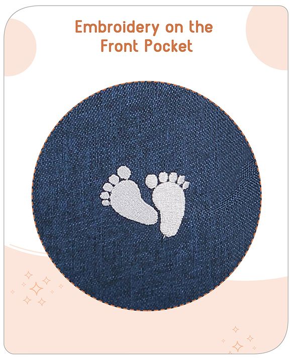 Babyhug Multipurpose Diaper Backpack -Denim Blue