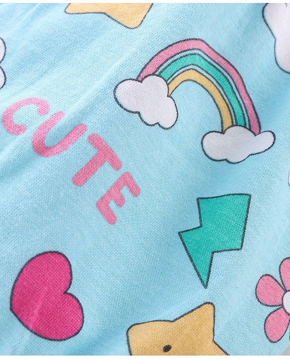 Babyhug 100% Cotton Knit Bloomers Polka Dots & Floral Print Pack of 3 - Pink Yellow & Blue